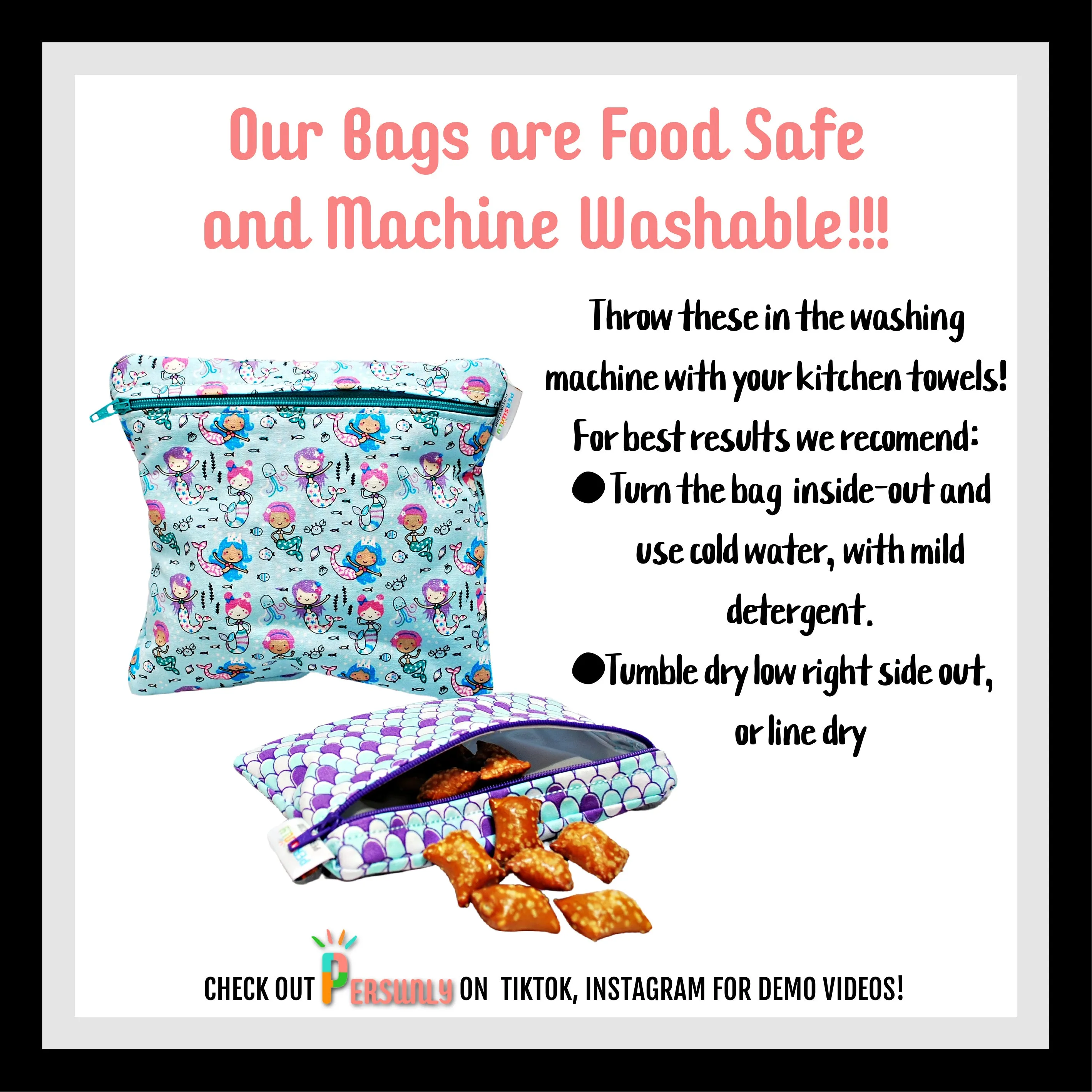 Bright Flowers Personalized Reusable Bag