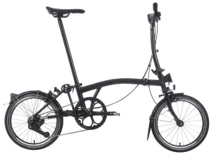Brompton P Line Explore M12 Folding Bike - Midnight Black Metallic