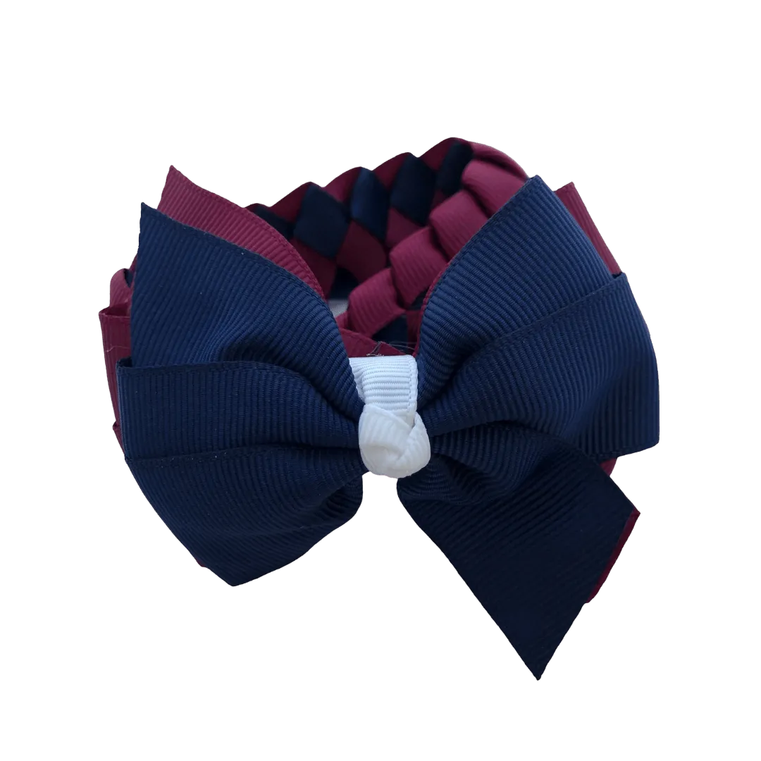 Burgundy & Navy & White Hair Accessories