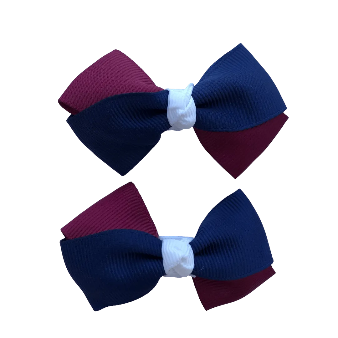 Burgundy & Navy & White Hair Accessories