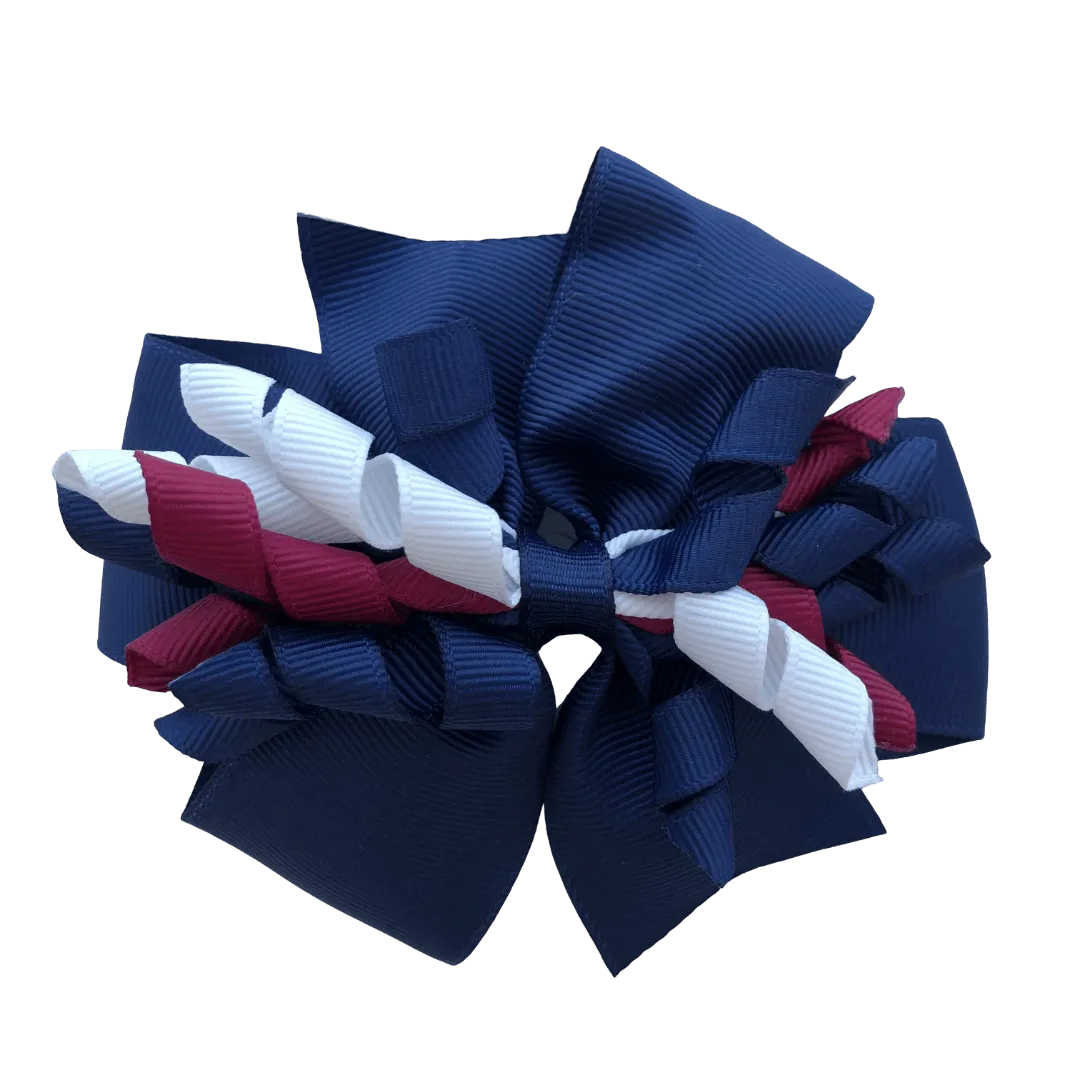 Burgundy & Navy & White Hair Accessories