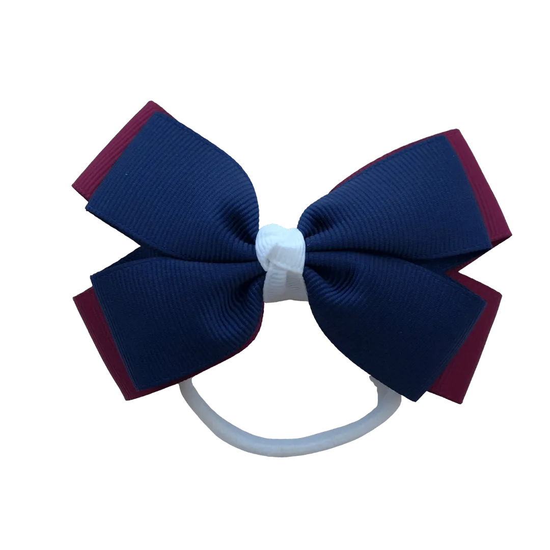 Burgundy & Navy & White Hair Accessories
