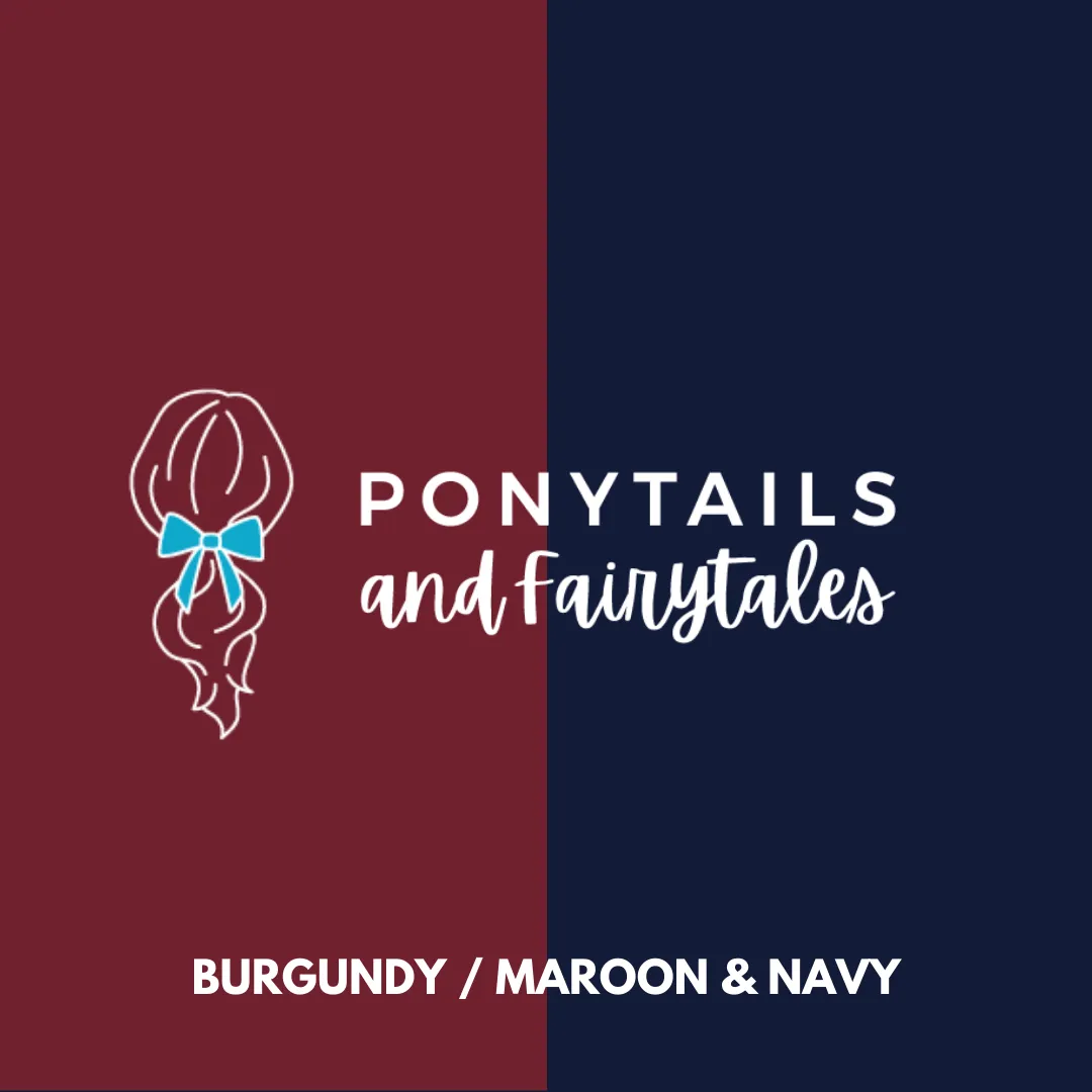 Burgundy & Navy Hair Accessories
