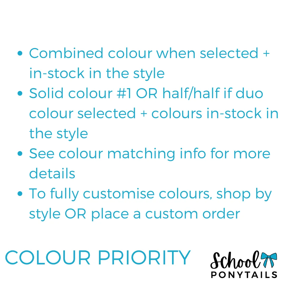 Burgundy & Sky Blue Hair Accessories