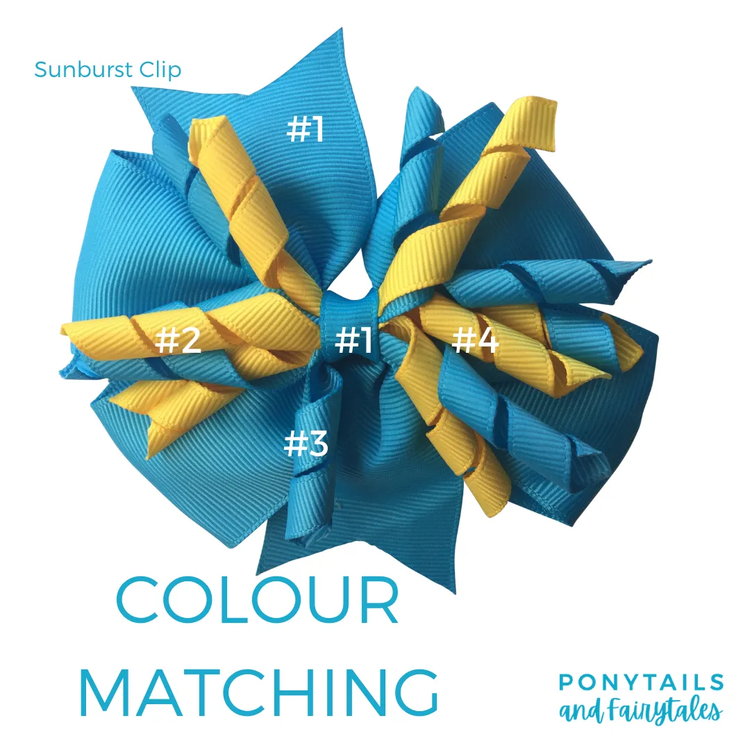 Burgundy & Sky Blue Hair Accessories