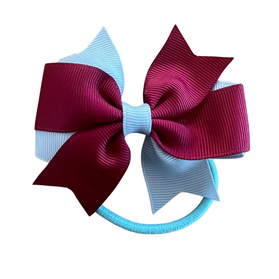 Burgundy & Sky Blue Hair Accessories