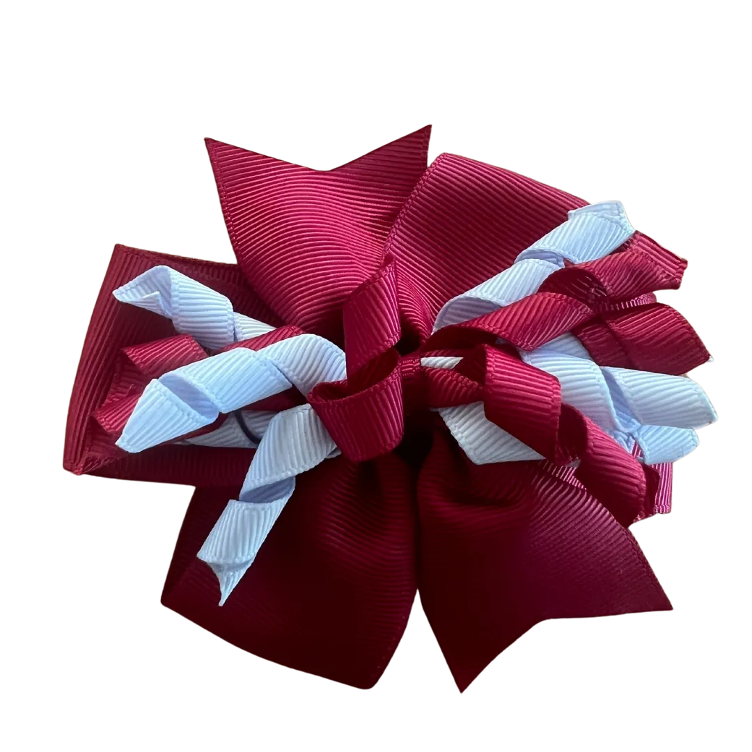 Burgundy & Sky Blue Hair Accessories