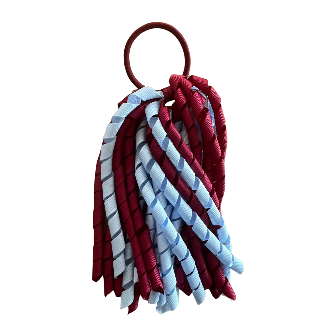 Burgundy & Sky Blue Hair Accessories
