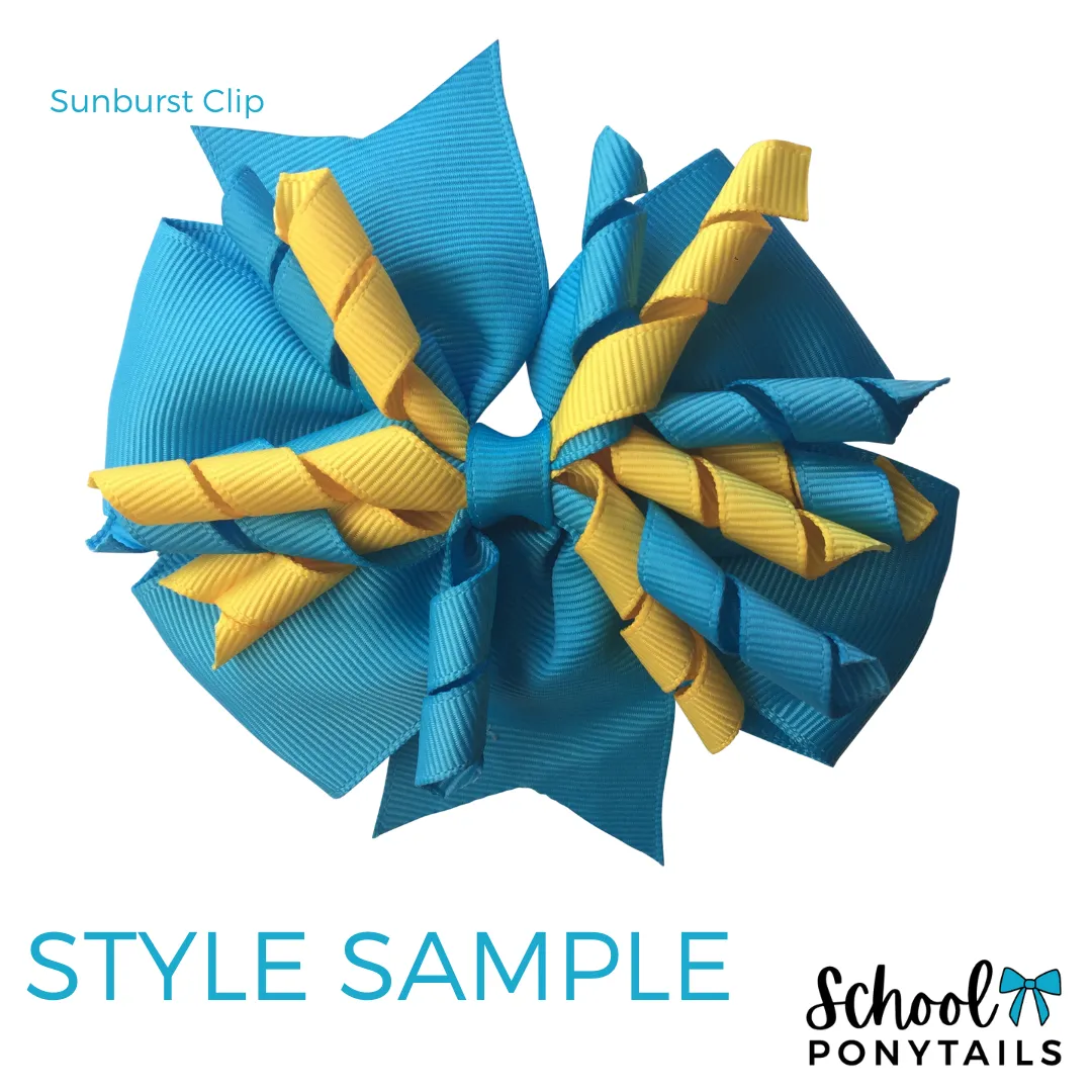 Burgundy & Sky Blue Hair Accessories