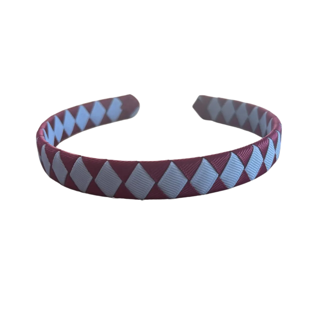 Burgundy & Sky Blue Hair Accessories