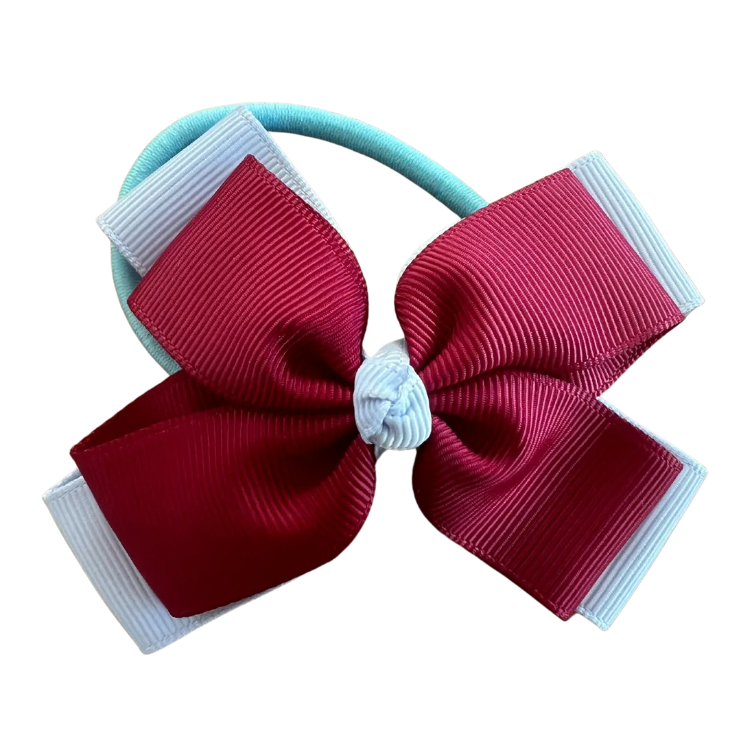 Burgundy & Sky Blue Hair Accessories
