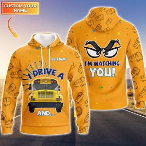 Bus - Personalized Name 3D Hoodie - 940