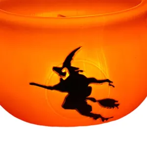 CALANDIS® Halloween Pumpkin Buckets Candy Basket Candy Bucket for Gift Box Props Decor Electronic Candle