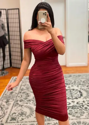 CARMEN dress (Burgundy)