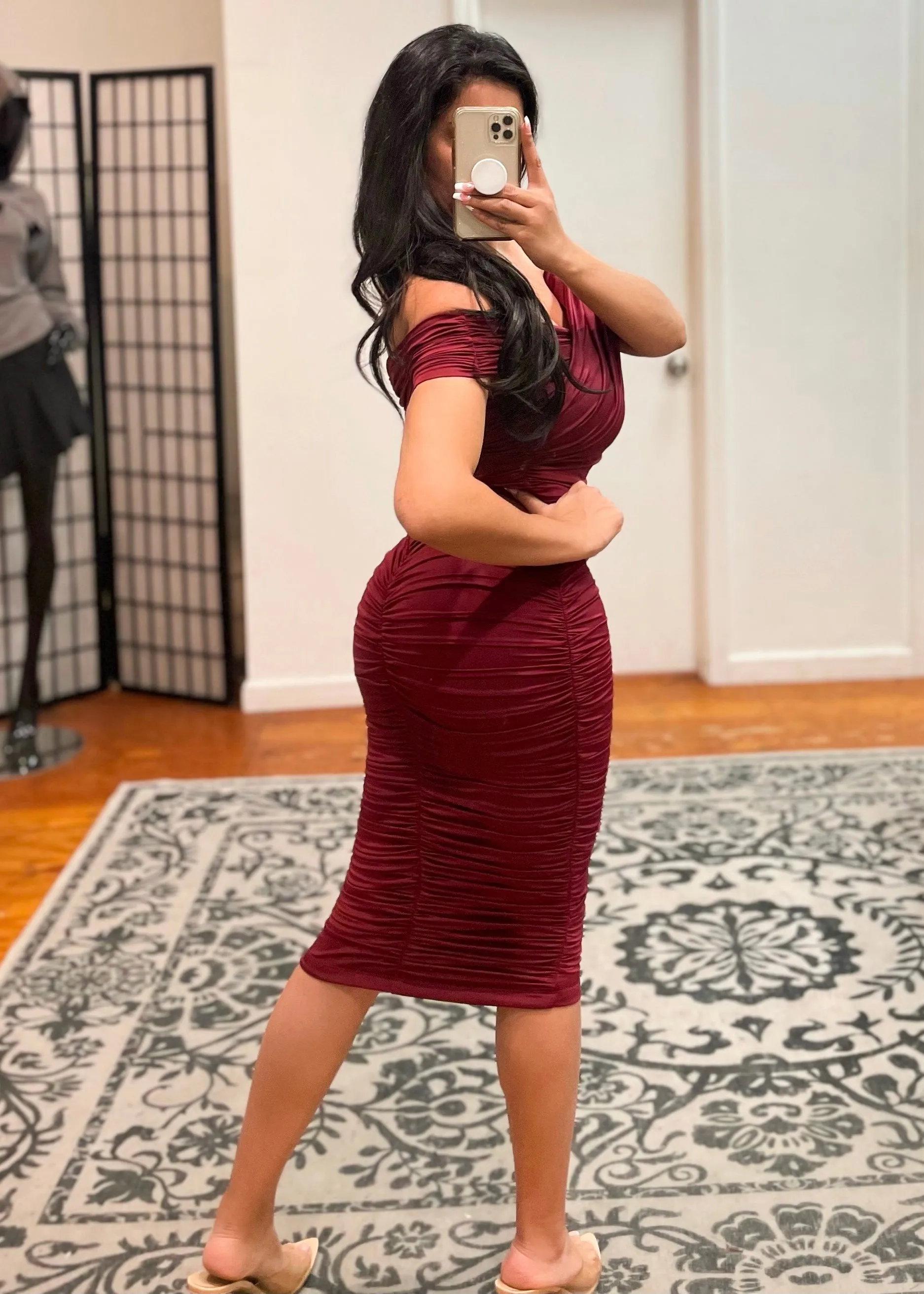 CARMEN dress (Burgundy)