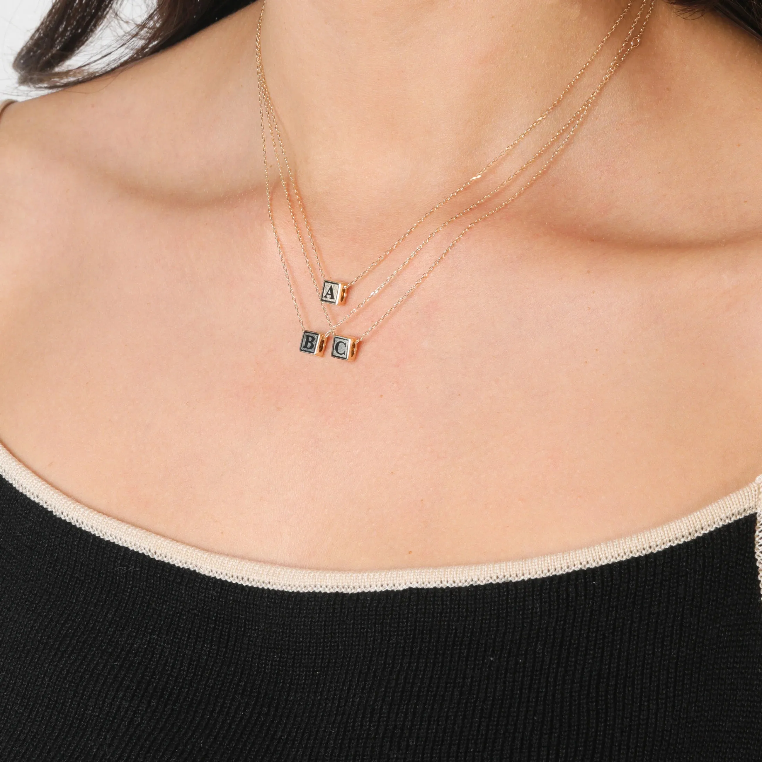 Ceramic Initial Necklace