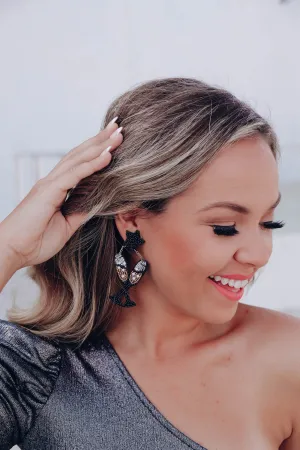 Cheers To The New Year Earrings - Black