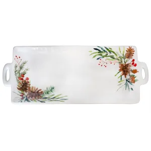 Christmas Greenery Ceramic Platter (Case of 4)