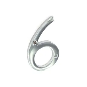 Chrome Door Numeral No.6 75mm