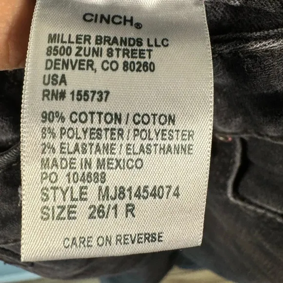 Cinch Lynden Black Trouser Flare Pant Womens Size 26