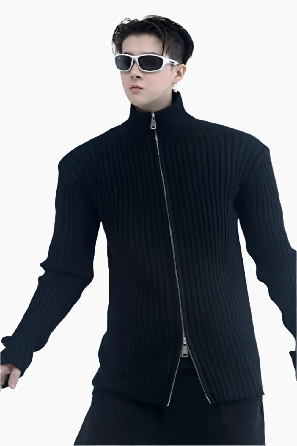 Cipher Double Zipper Sweater