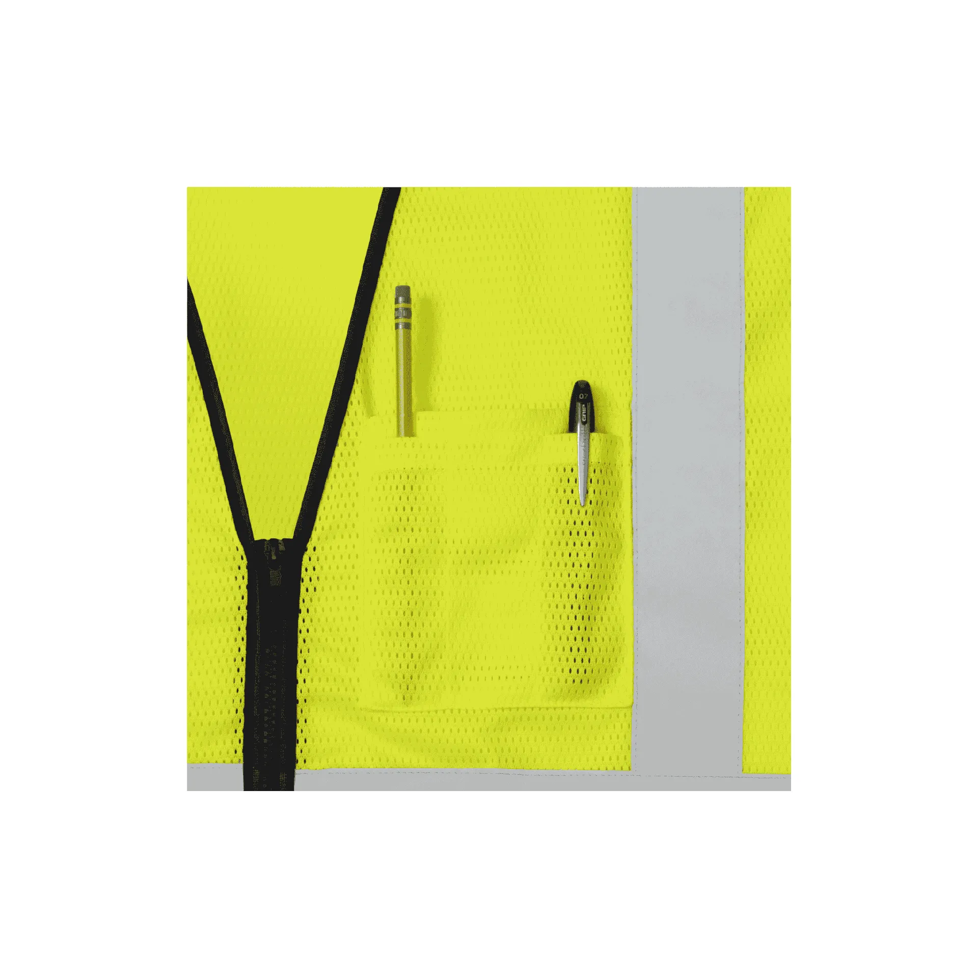 Class 2 Lime Safety Vest with 8 Pockets