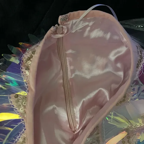 Cloud Ten Pink Iridescent Fringe Mini Skirt