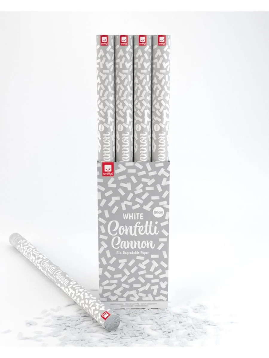 Confetti Cannon - White Biodegradable - Large