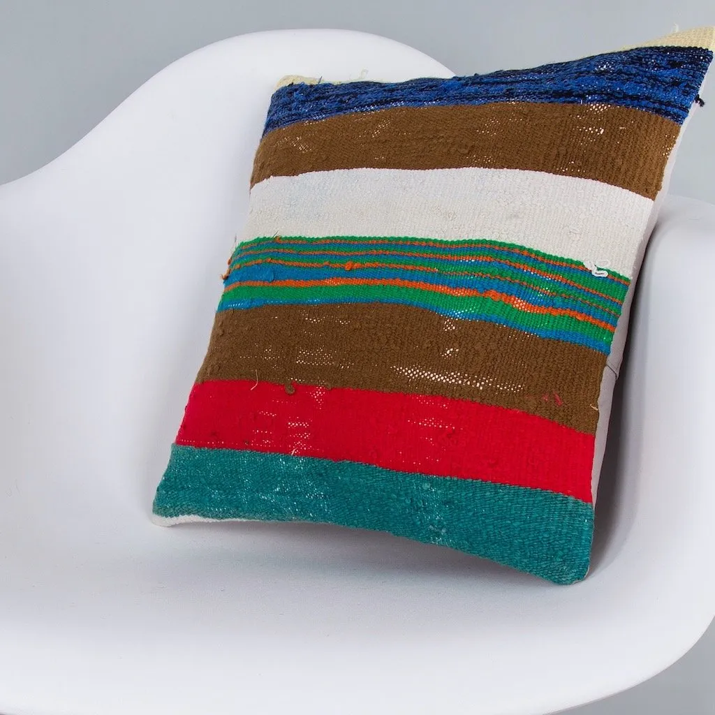 Contemporary Multiple Color Kilim Pillow Cover 16x16 7313