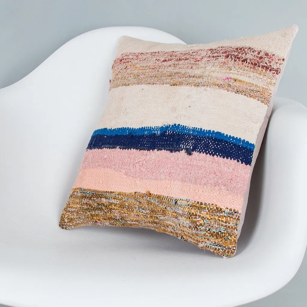 Contemporary Multiple Color Kilim Pillow Cover 16x16 7485