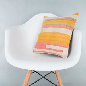 Contemporary Multiple Color Kilim Pillow Cover 16x16 8327