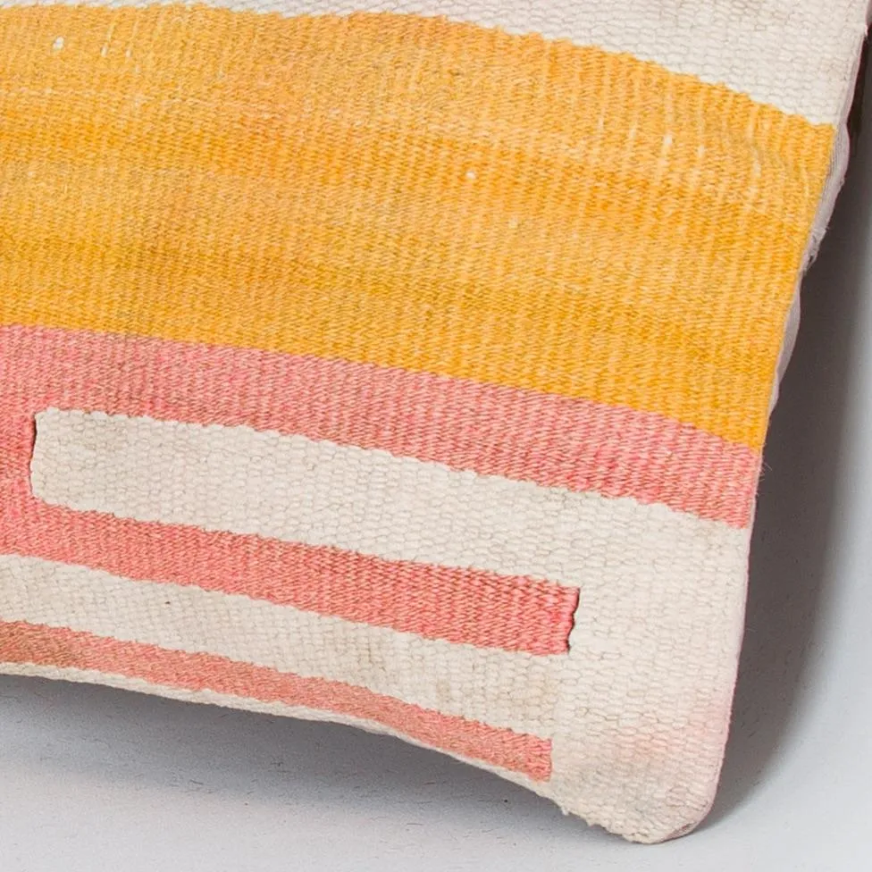 Contemporary Multiple Color Kilim Pillow Cover 16x16 8327