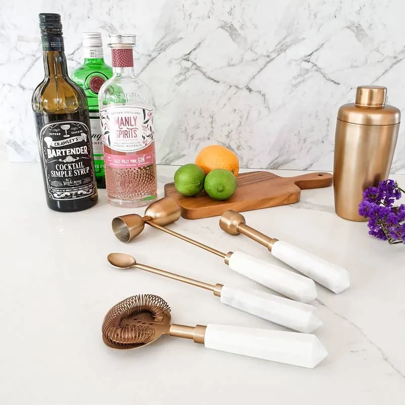 Copper / Marble Cocktail Set