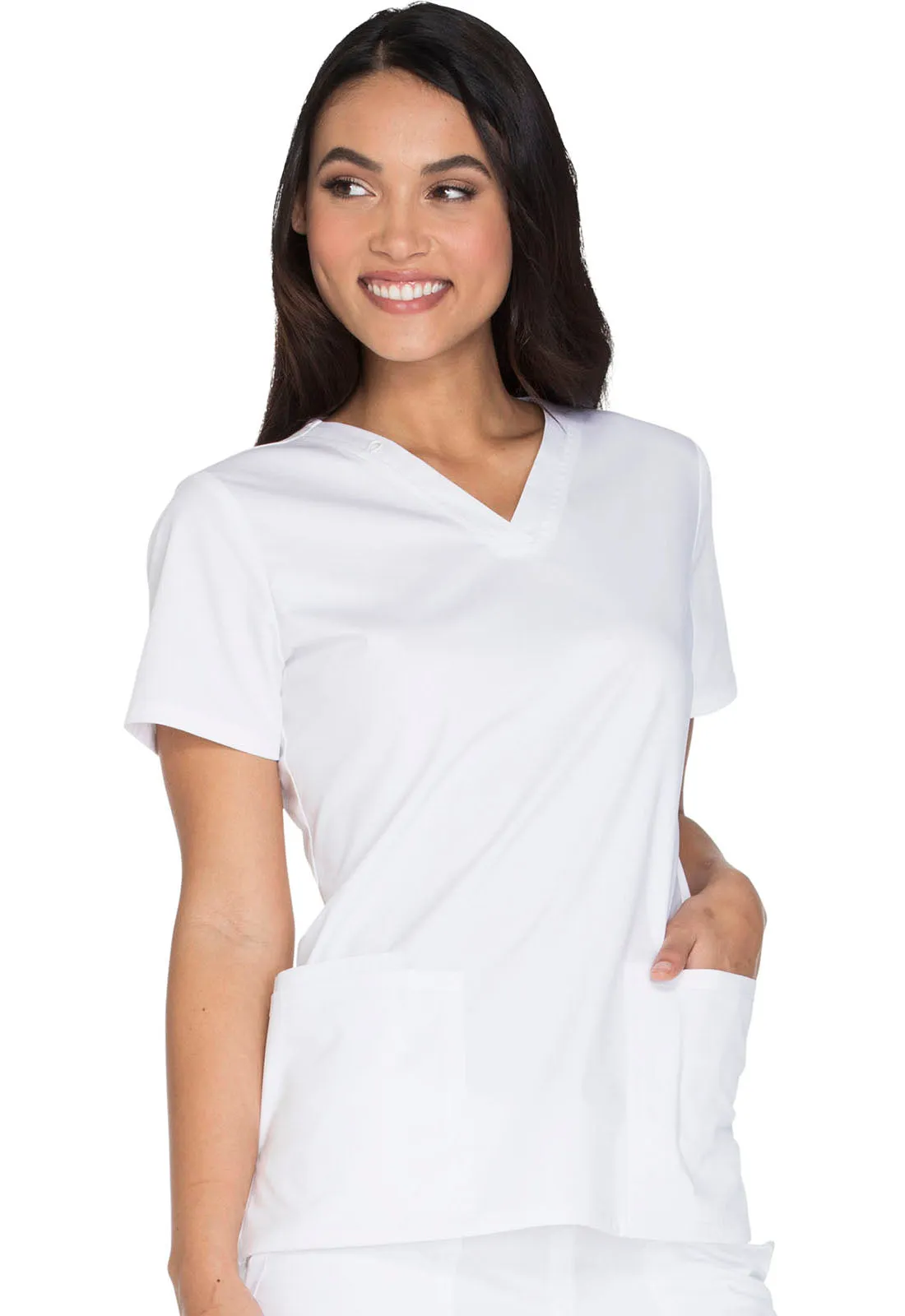 Core Stretch WW630 V-Neck Top White