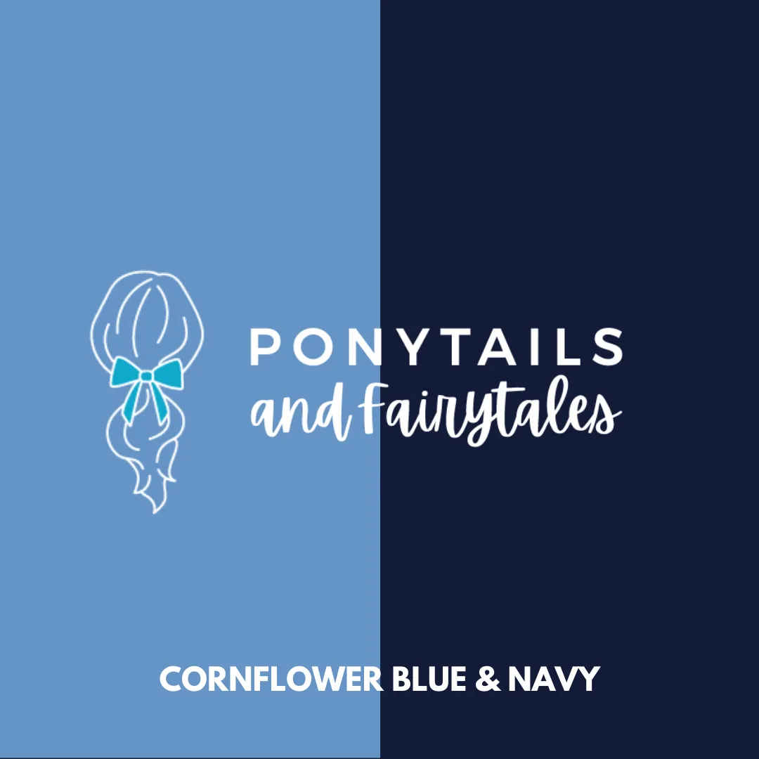 Cornflower Blue & Navy Hair Accessories