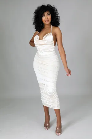 Cosita Rica Midi Dress - Pearl