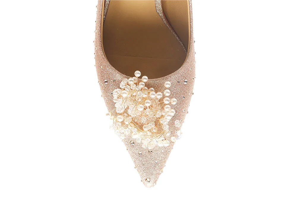 Crystal Embellished  Detailing Heels
