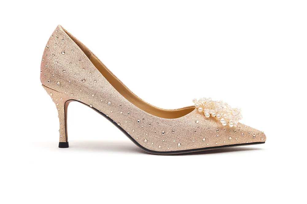 Crystal Embellished  Detailing Heels