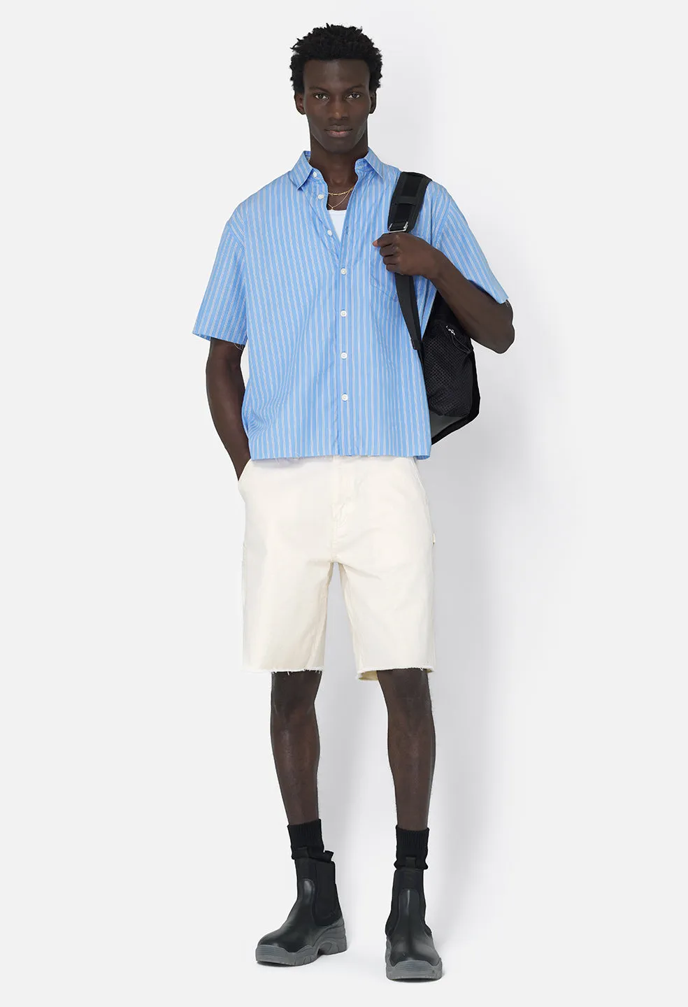 Cut-Off Work Shorts / Natural