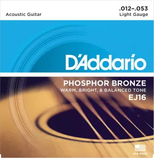 D'addario EJ16 Phosphor Bronze Light