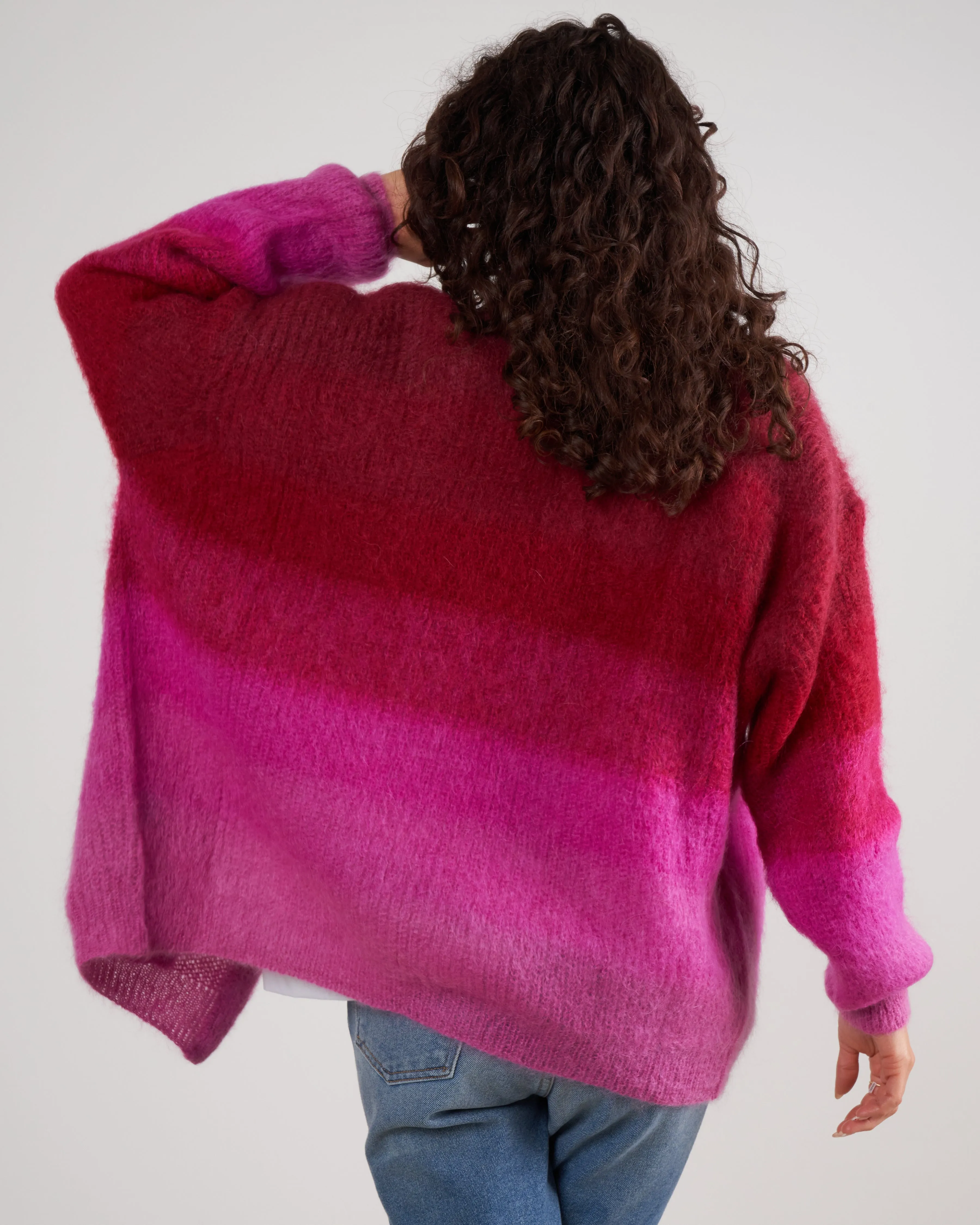 dana cardigan - fuchsia
