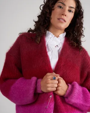 dana cardigan - fuchsia