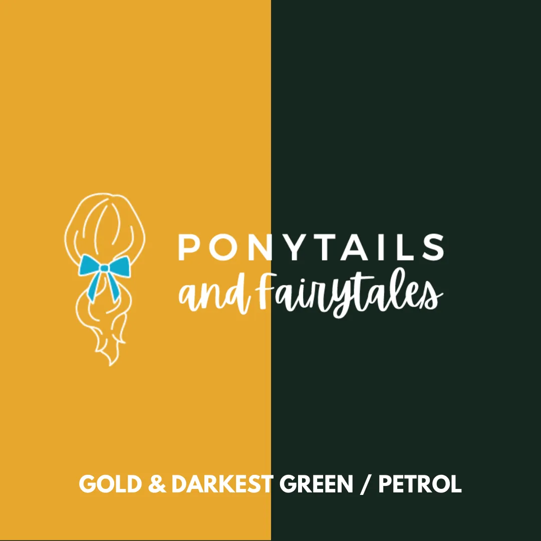 Dark Petrol Green & Gold Hair Accessories