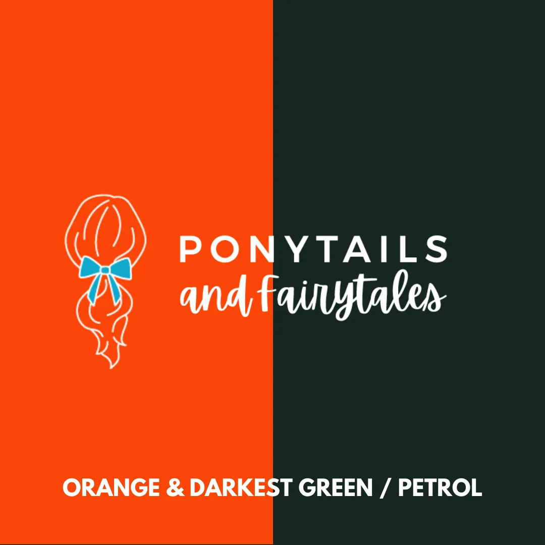 Dark Petrol Green & Orange Hair Accessories