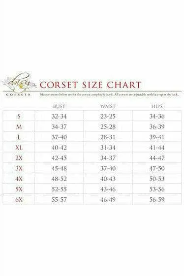 Deluxe Black Cotton Steel Boned Underbust Corset with Zipper