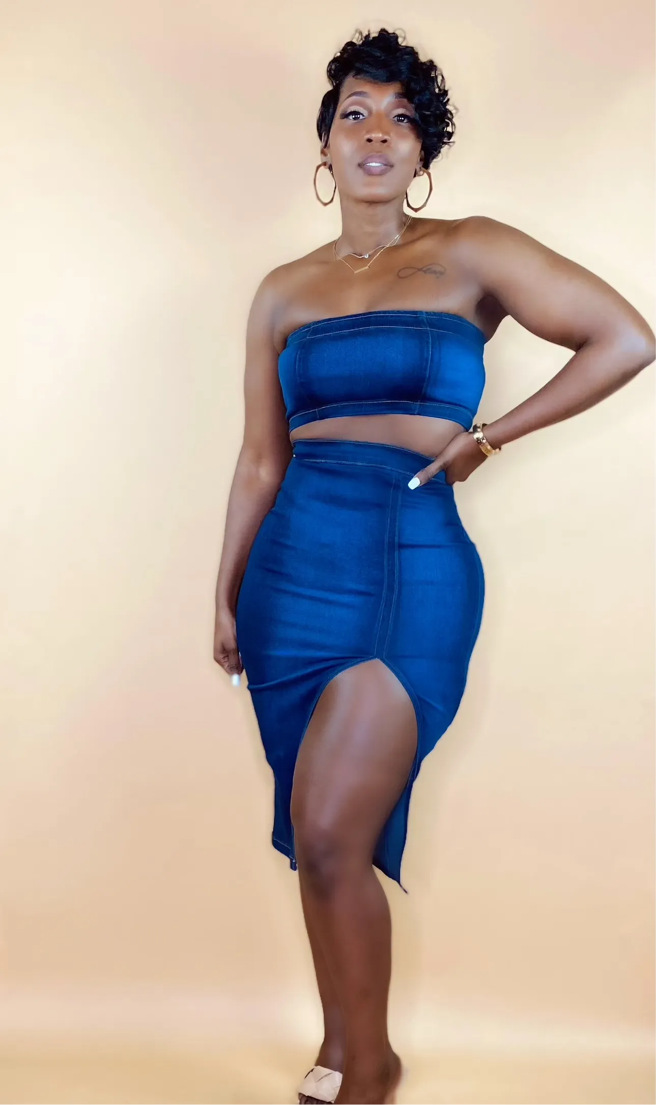 Denim Desires Skirt Set 