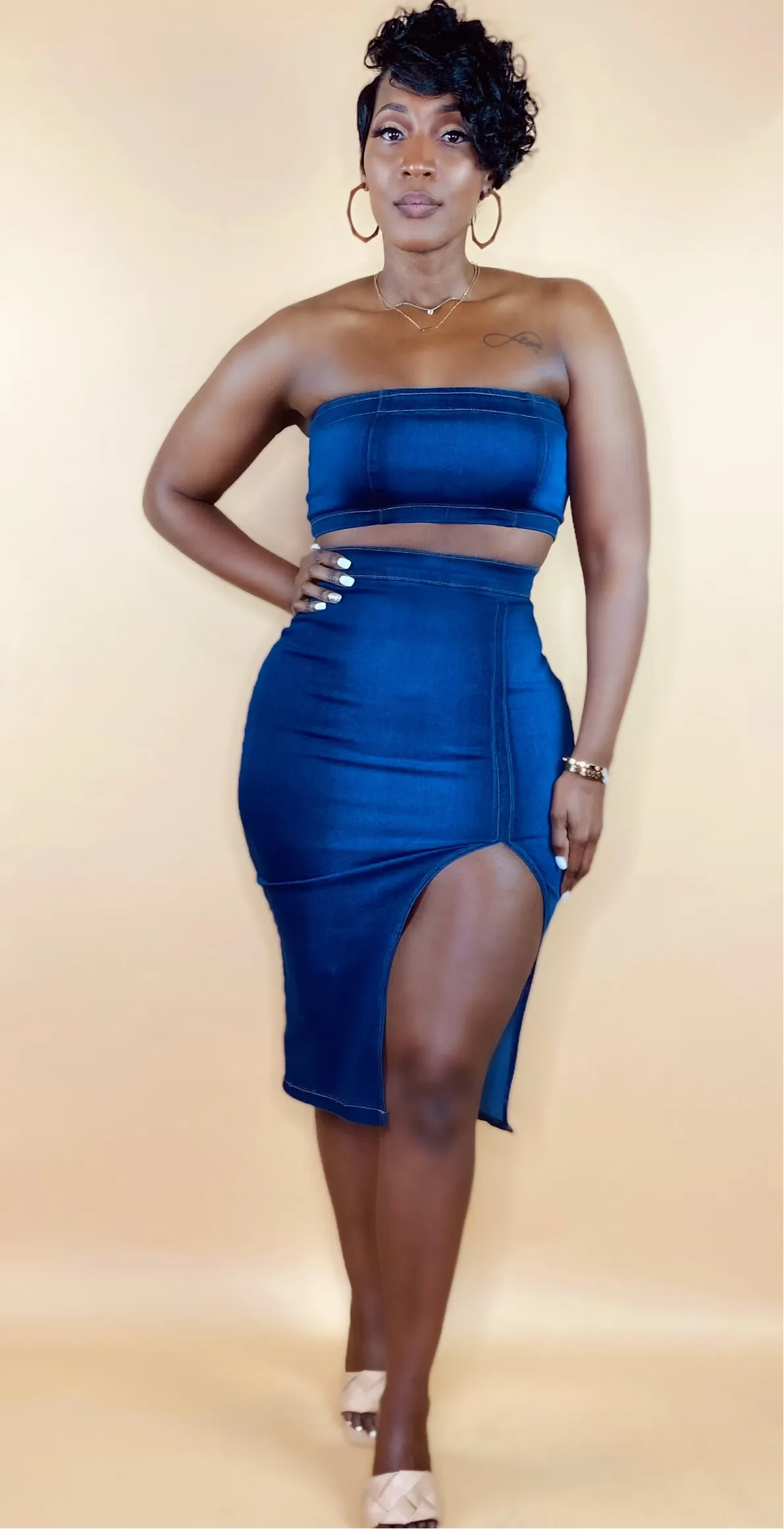 Denim Desires Skirt Set 