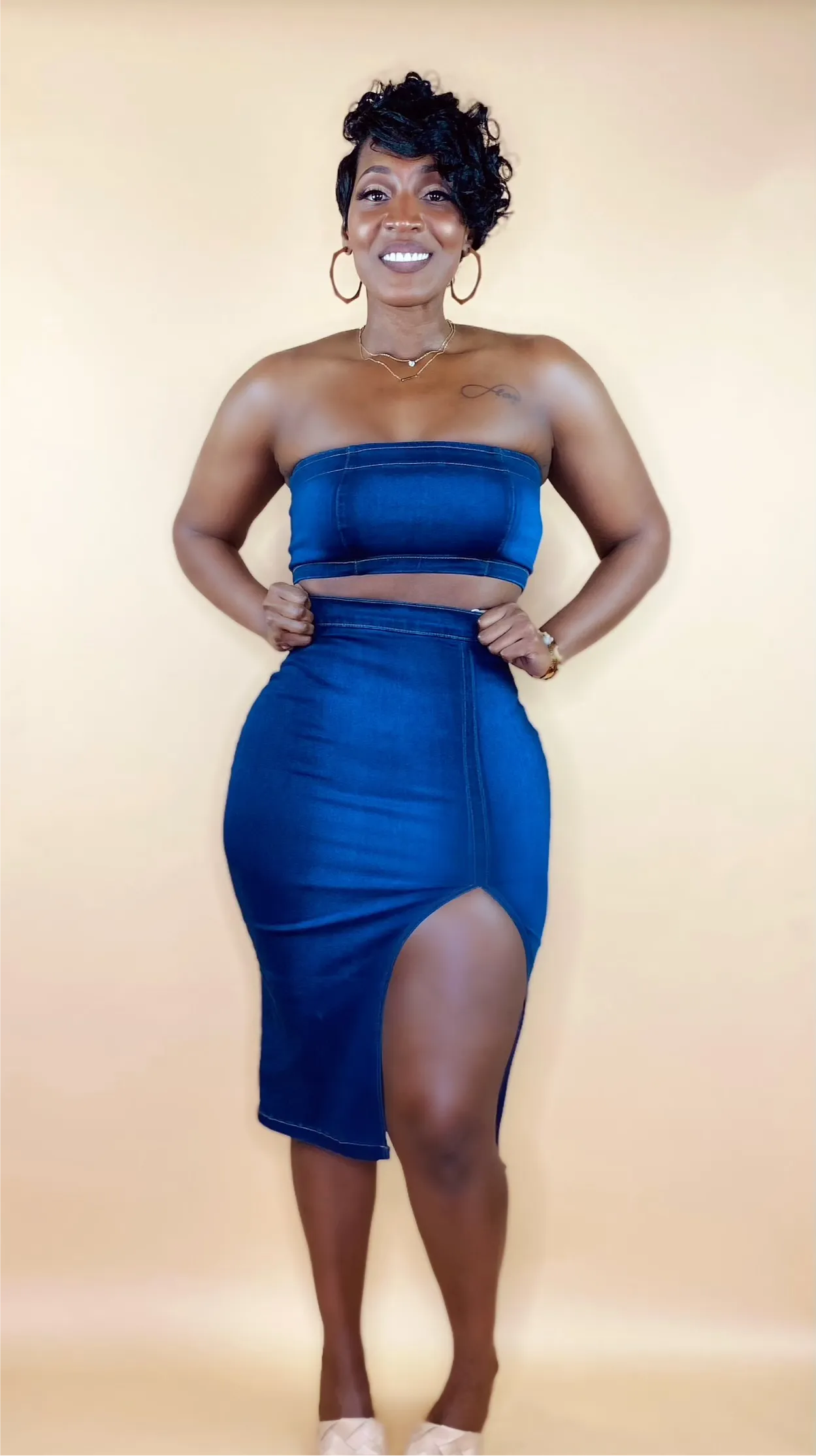 Denim Desires Skirt Set 