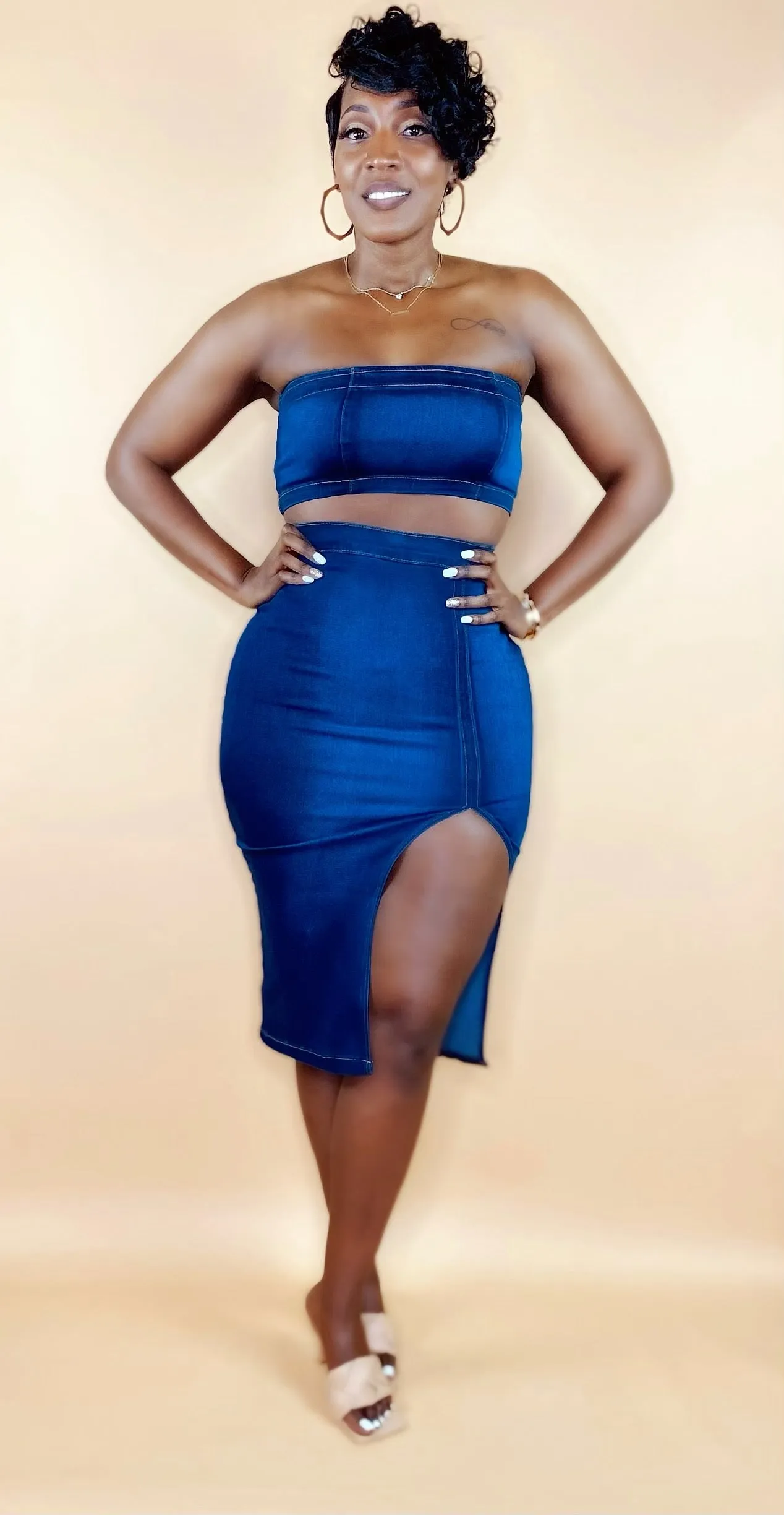 Denim Desires Skirt Set 