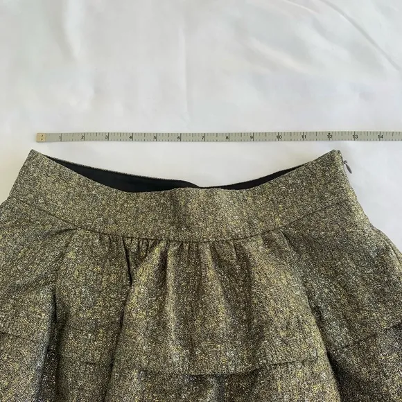 Diane von Furstenberg Sparkly Tiered Mini Skirt